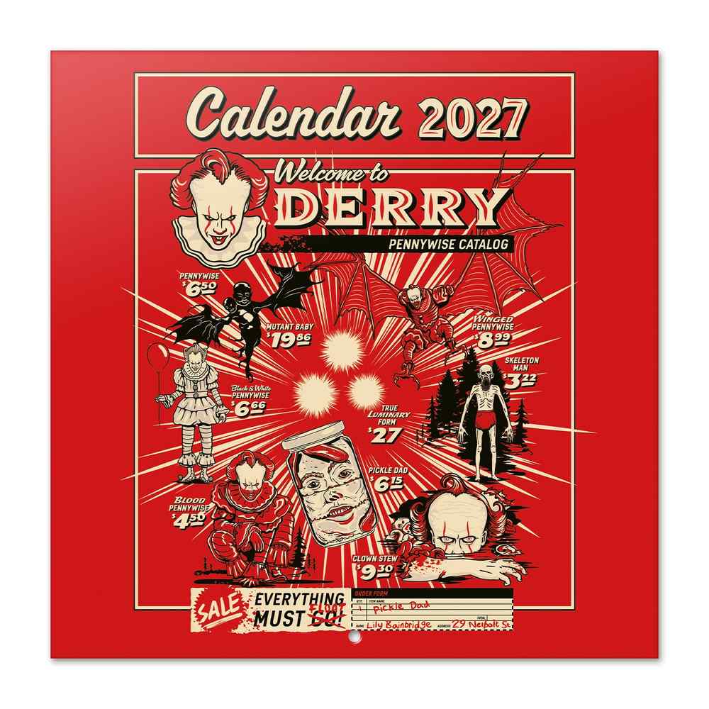 Grupo Erik It - It Welcome To Derry 2027 30X30 Calendar - Multicolours